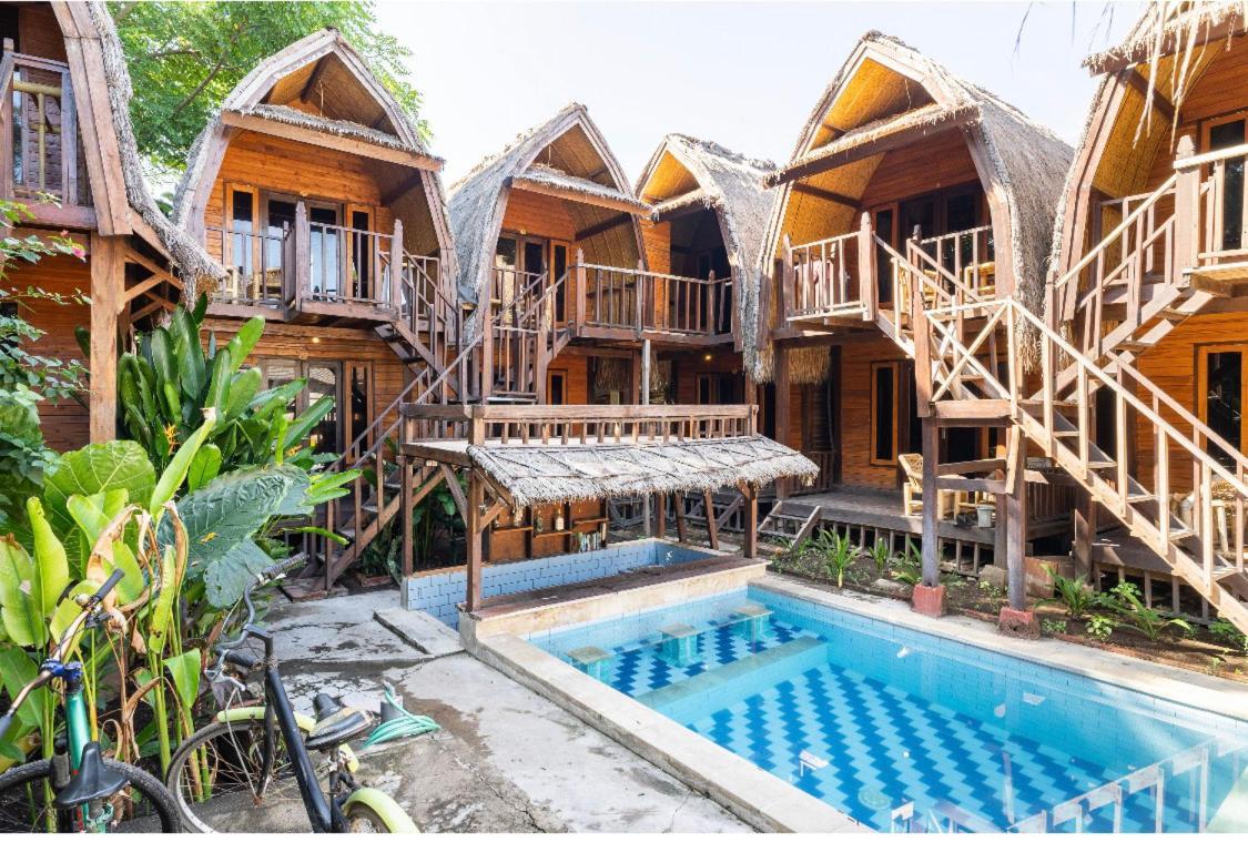 Deep House Bungalows Gili Trawangan Dış mekan fotoğraf