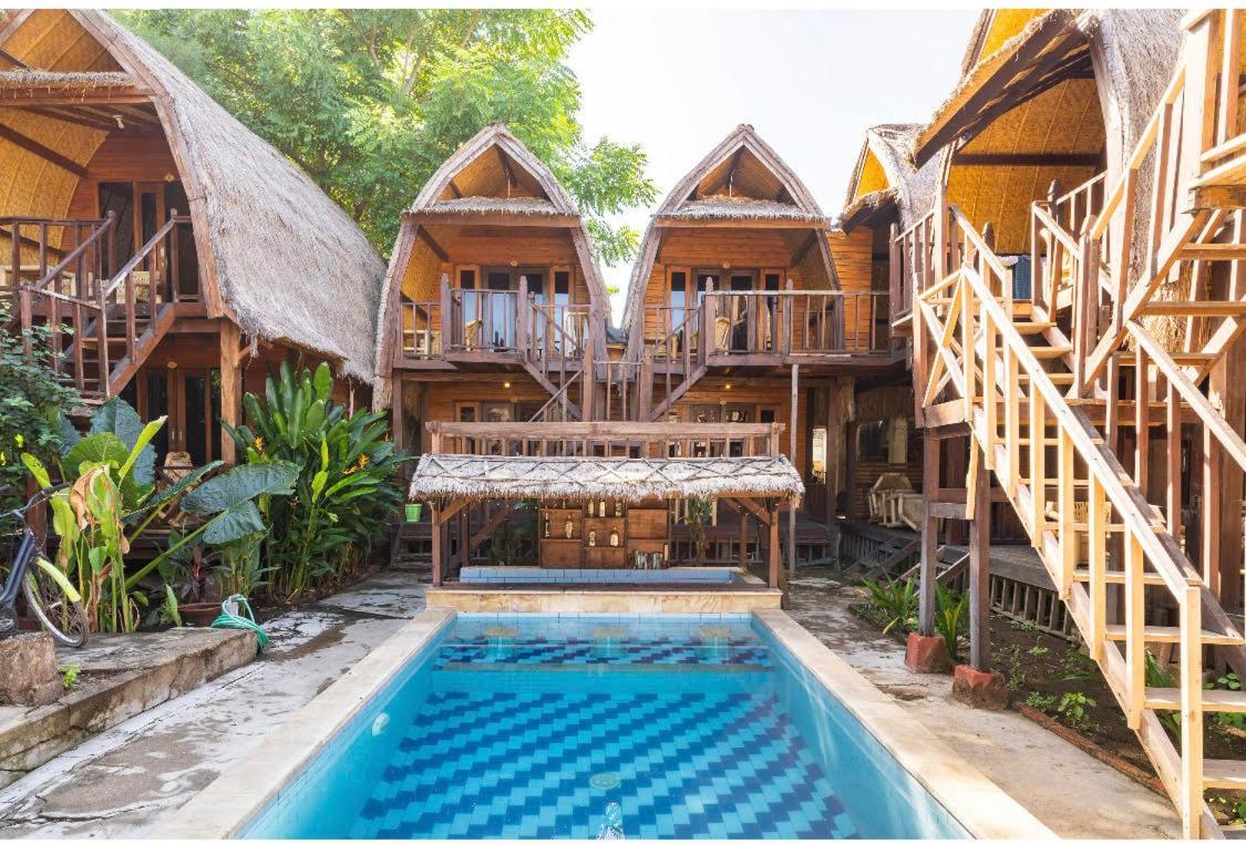 Deep House Bungalows Gili Trawangan Dış mekan fotoğraf